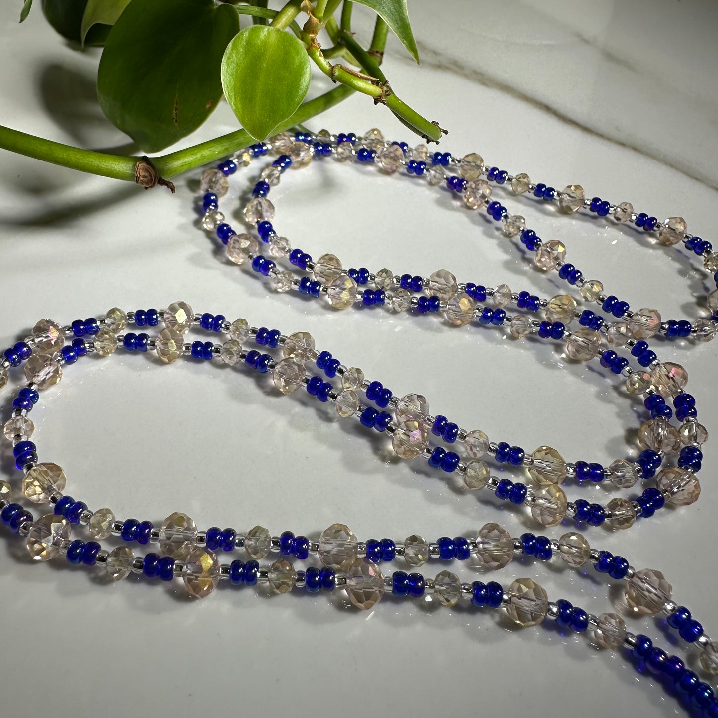 Sapphire/Champagne Waistbead