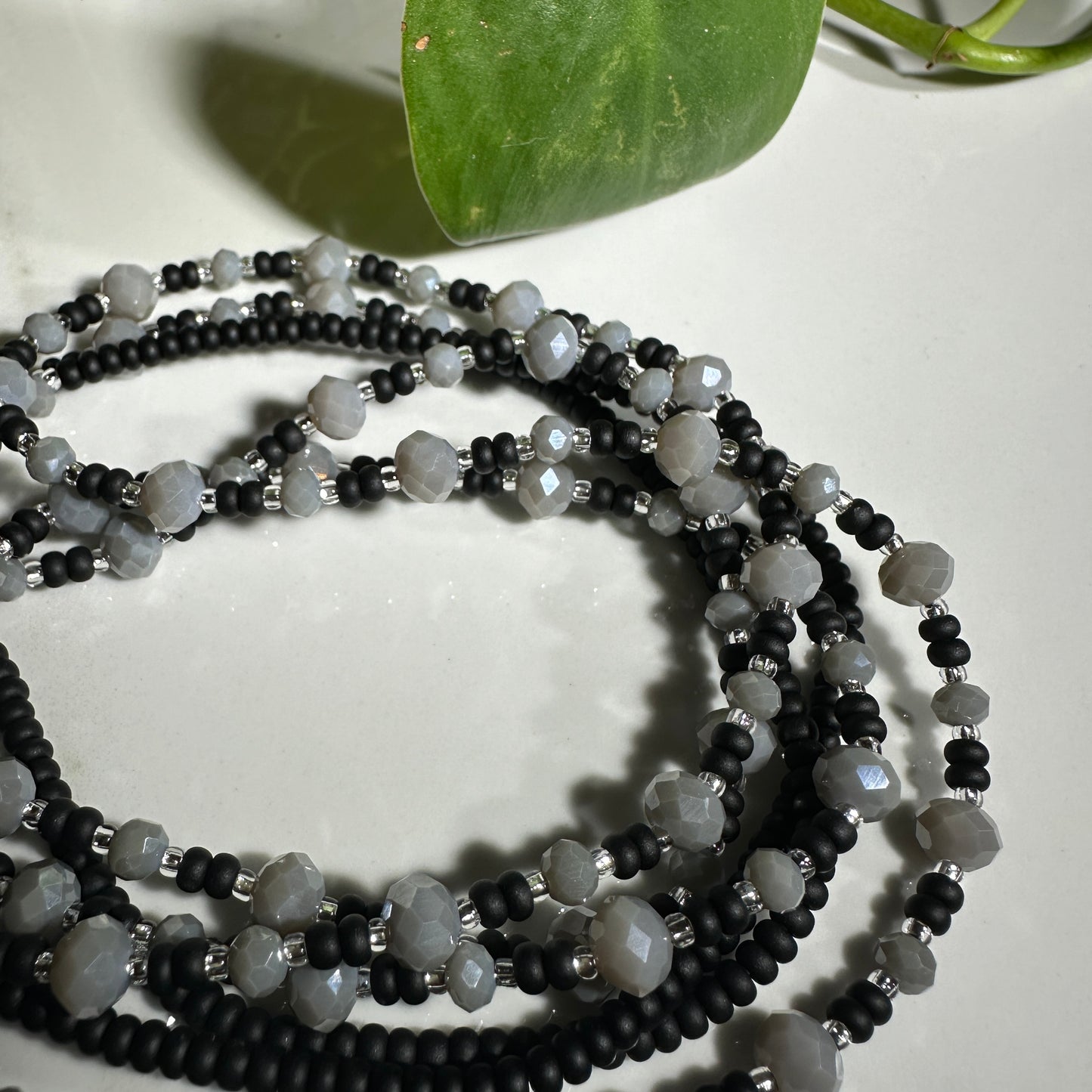 Grey/Matte Black Waistbead