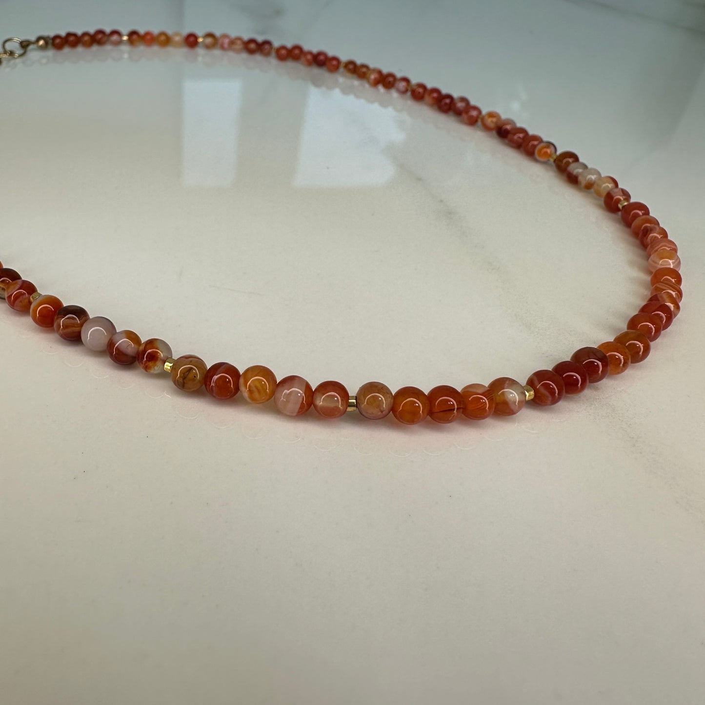 Red Lace Agate Necklace