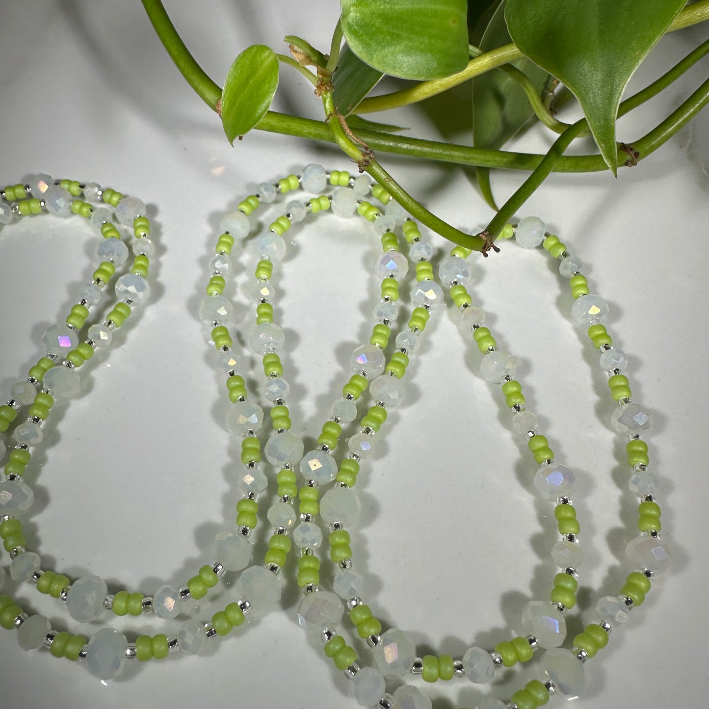 Green/White Waistbead