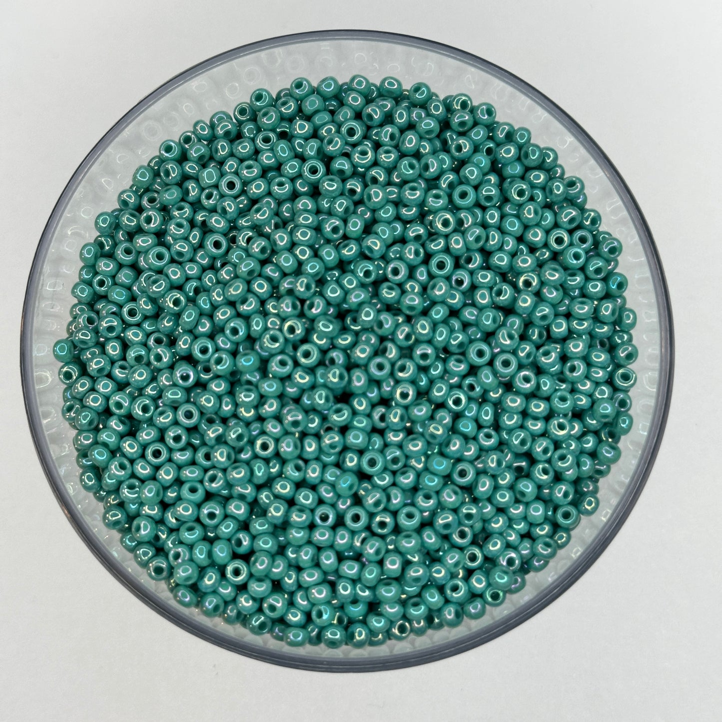 Green Turquoise AB Preciosa 8/0
