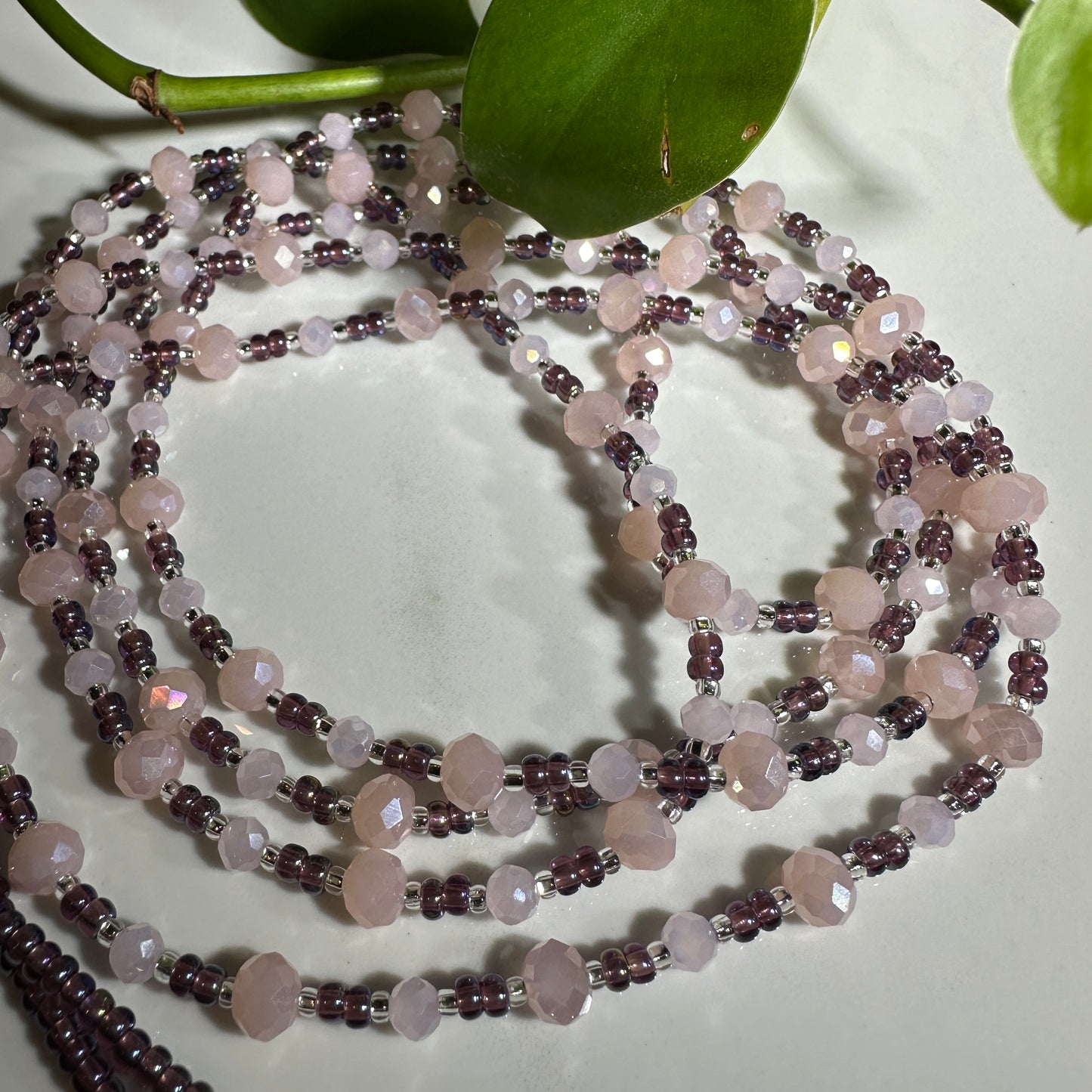 Amethyst/Soft Pink Waistbead