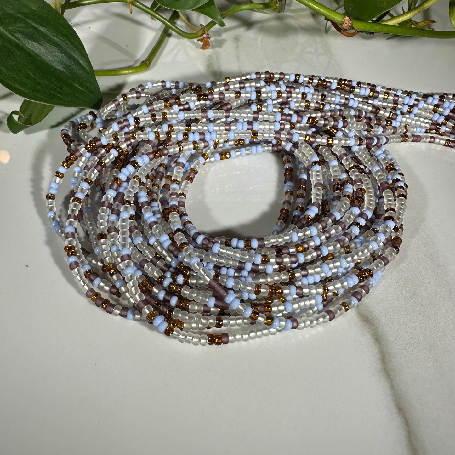 Lucious Lavender Waistbead & Matching Anklet