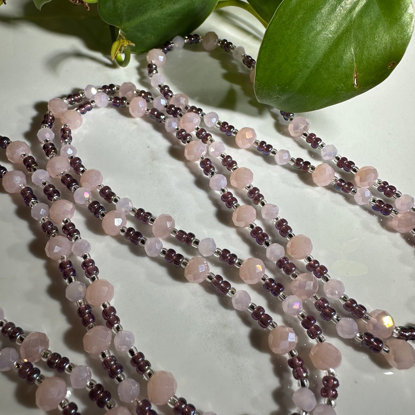 Amethyst/Soft Pink Waistbead