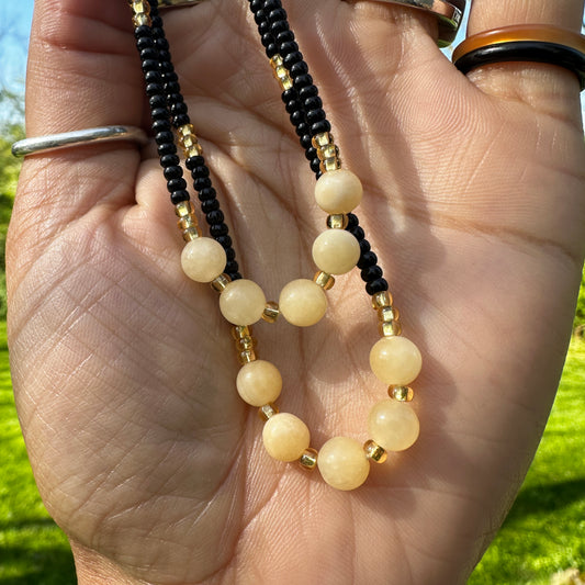 Honey Calcite Anklet