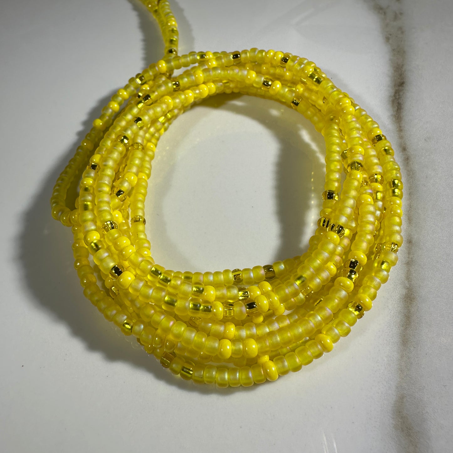 Yellow Sunshine Kaleidoscope Waistbead