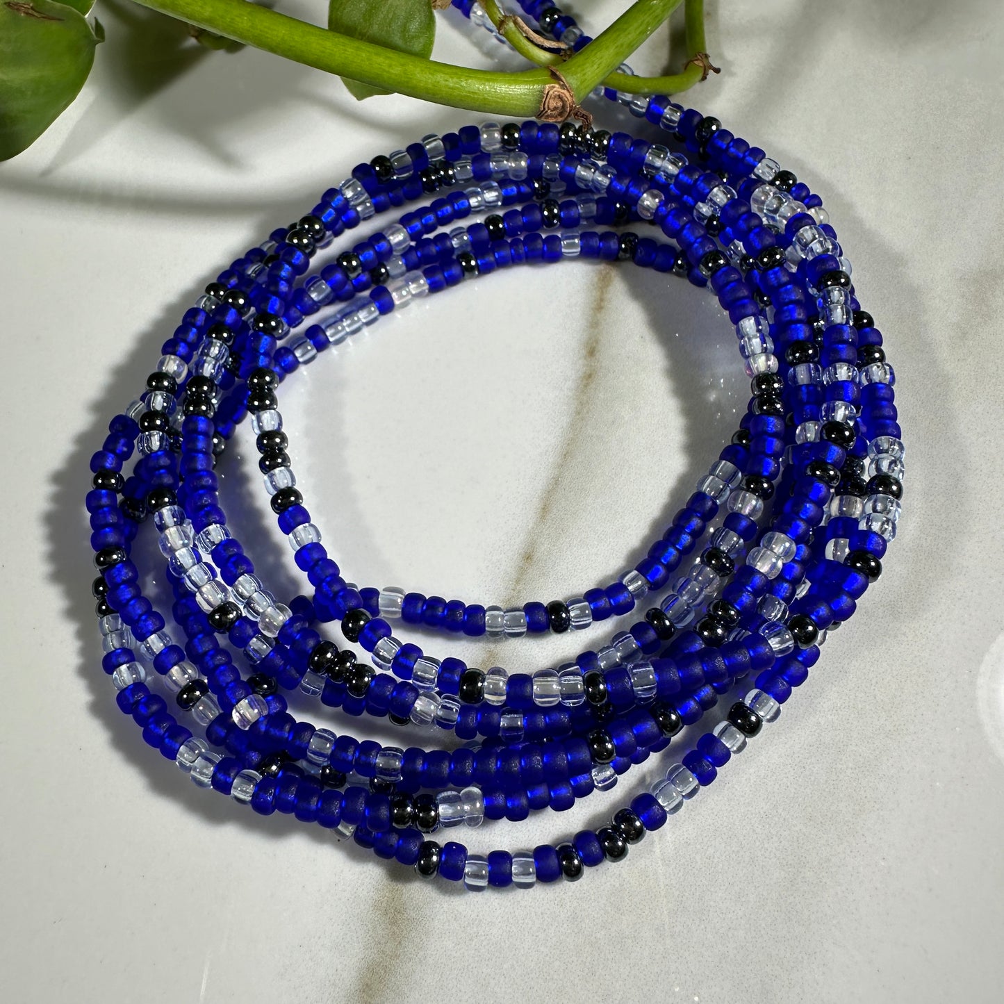 Midnight Cobalt Kaleidoscope Waistbead