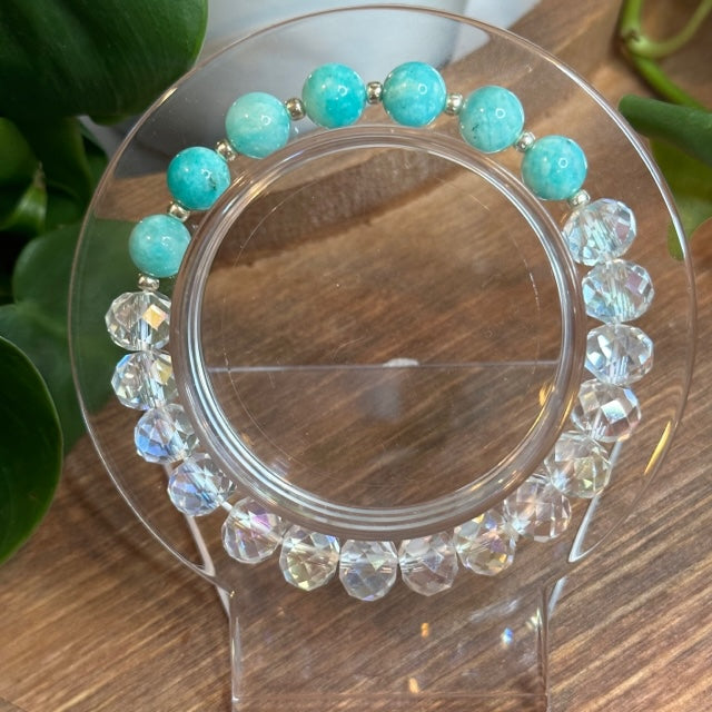 Chrysocolla with Rondelles Bracelet (S)