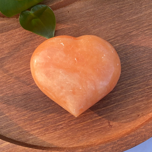 Yellow Selenite Hearts