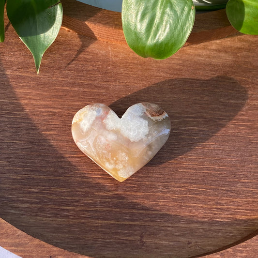 Flower Agate Hearts