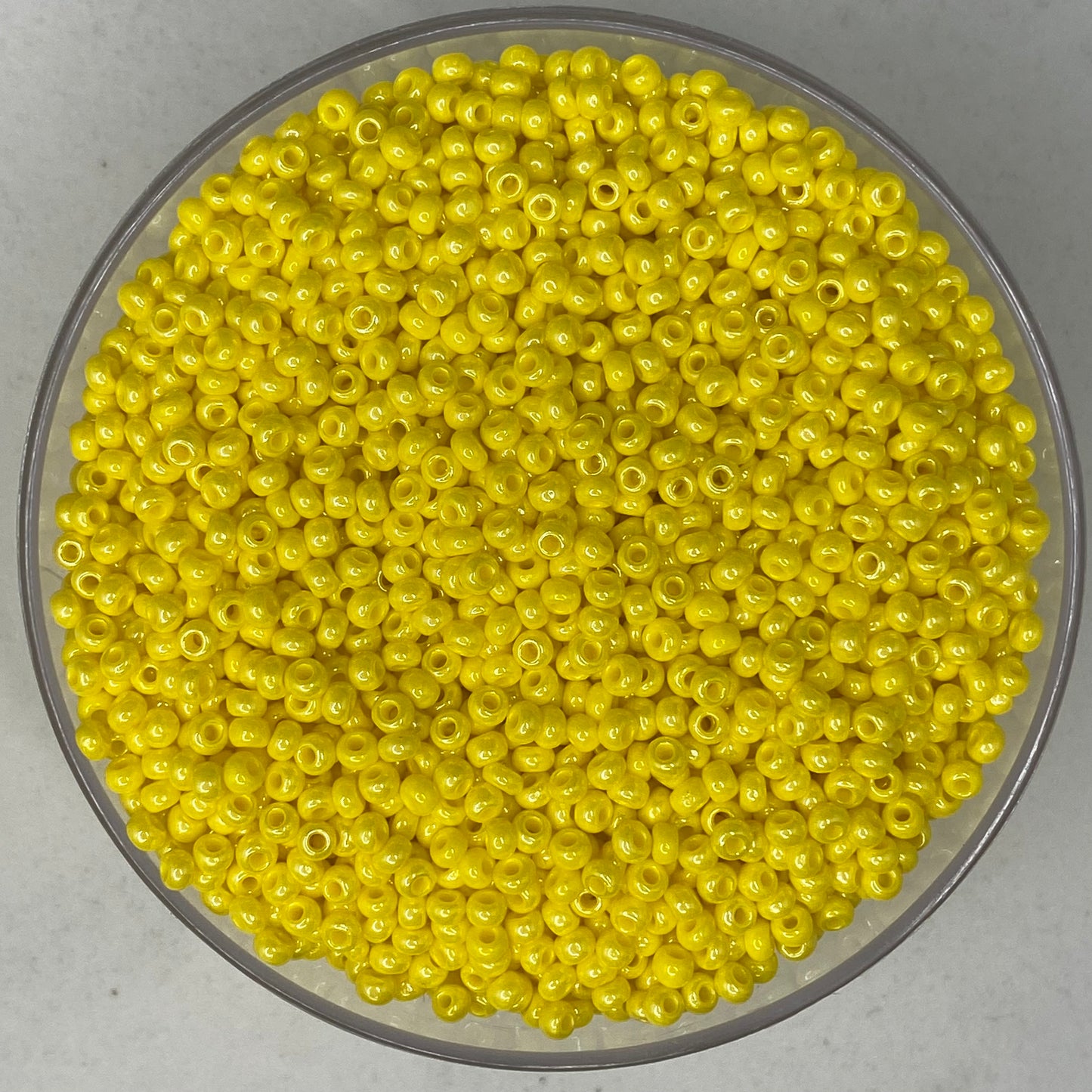 Yellow Opaque Luster Preciosa 8/0