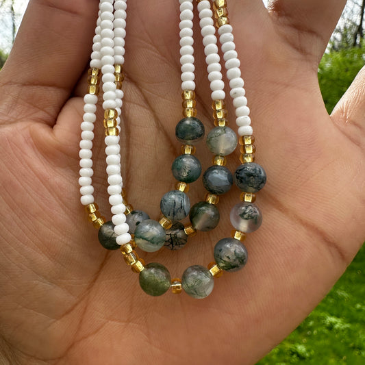 Moss Agate Anklet