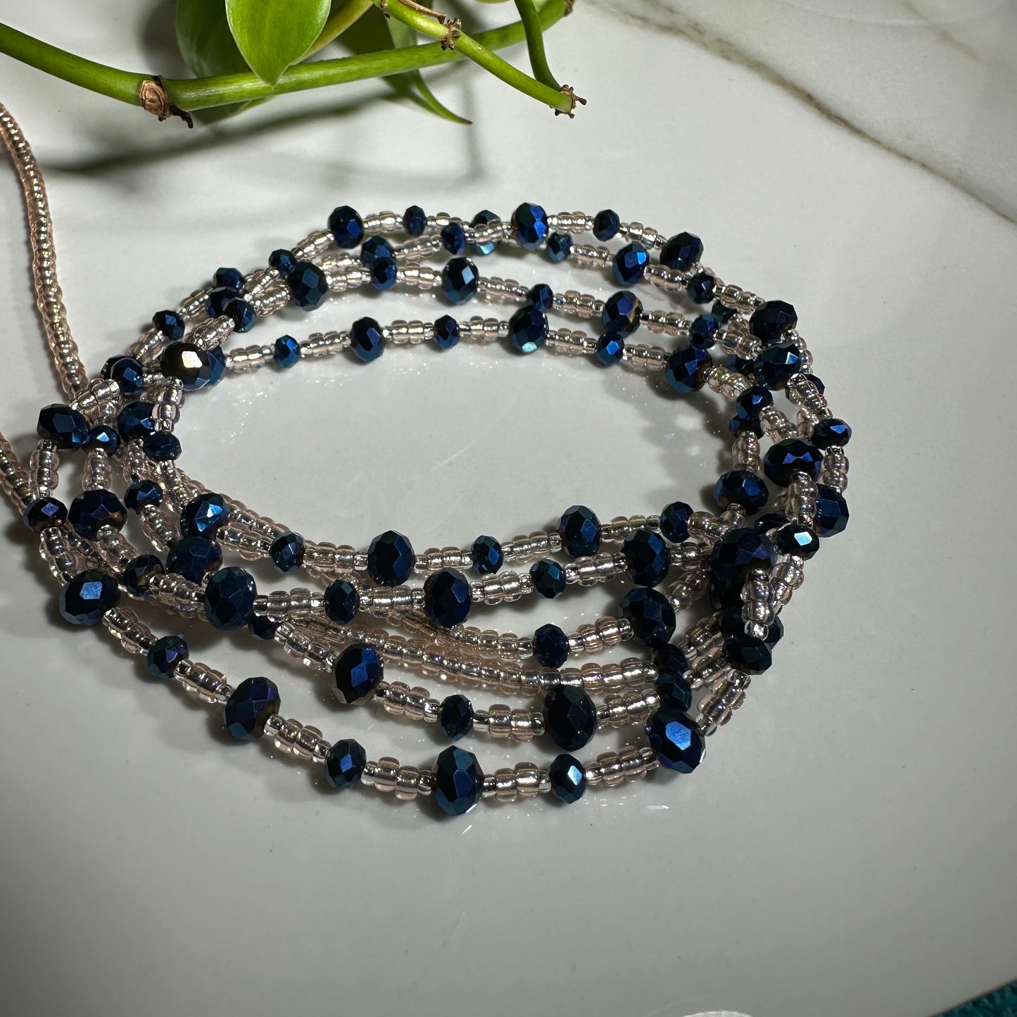 Blush/Dark Sapphire Waistbead