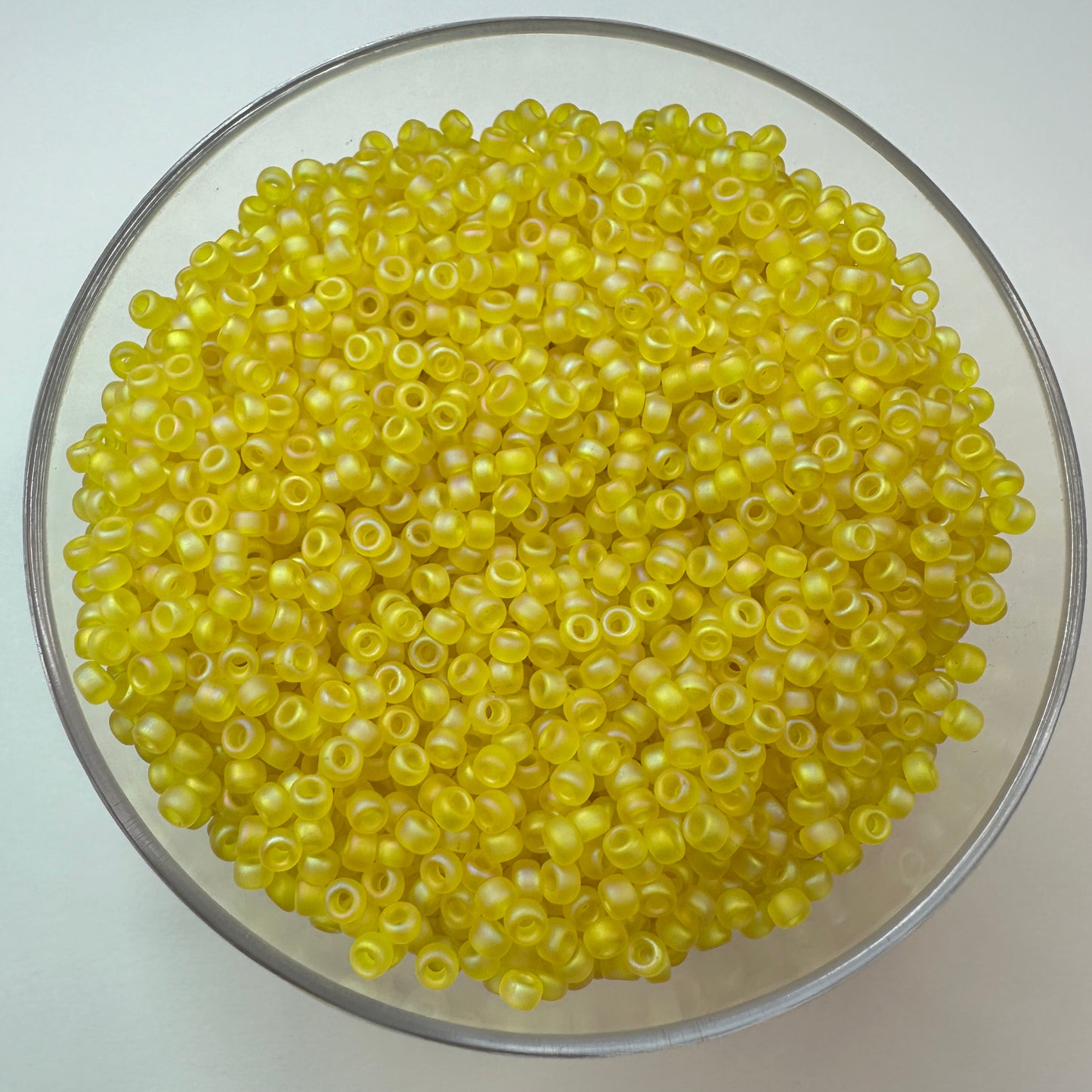 Matte Translucent Yellow AB Miyuki 8/0