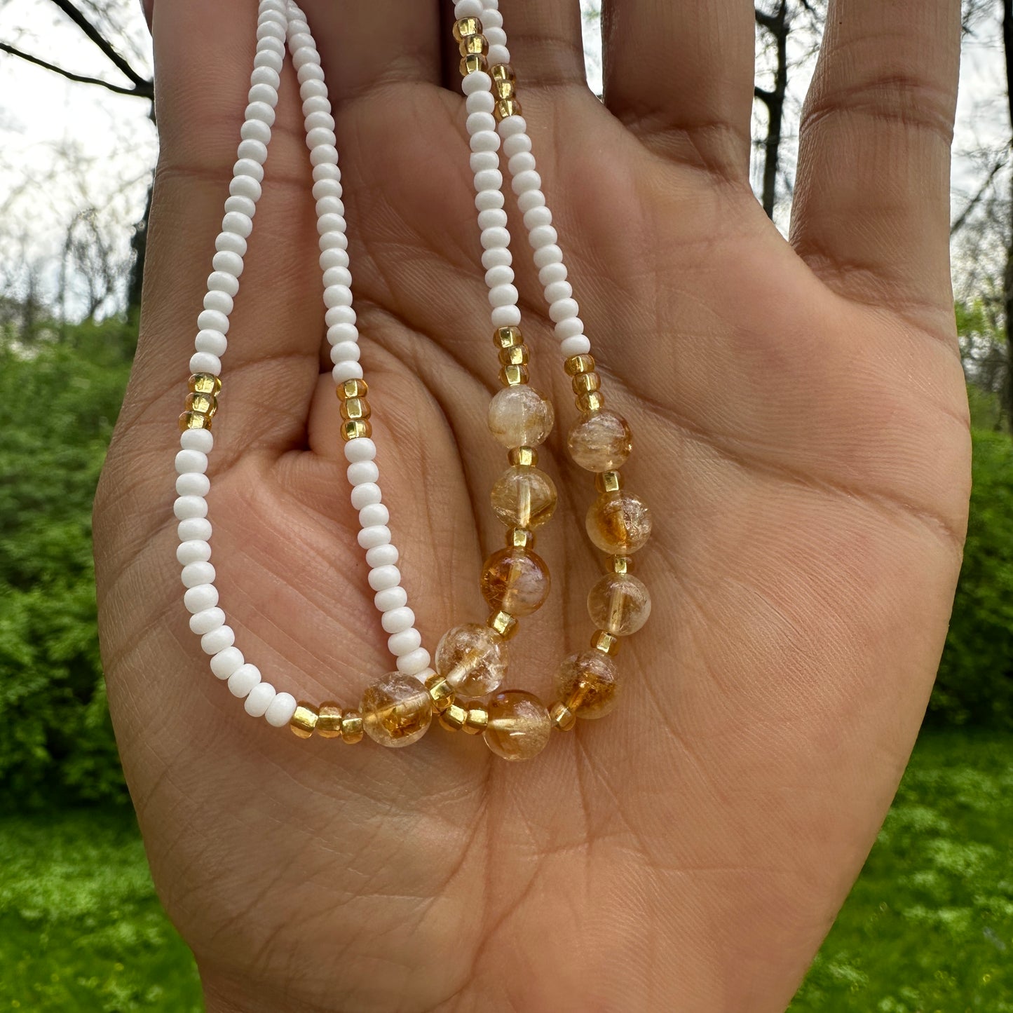 Milky Citrine Anklet