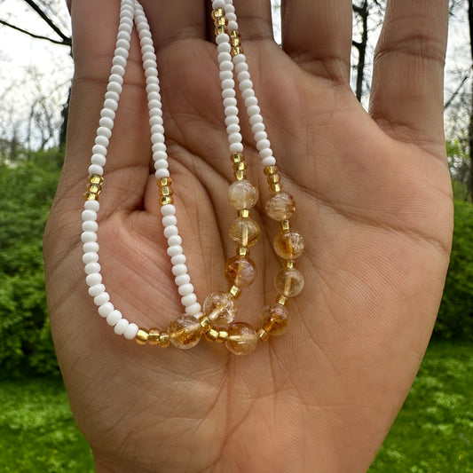 Milky Citrine Anklet