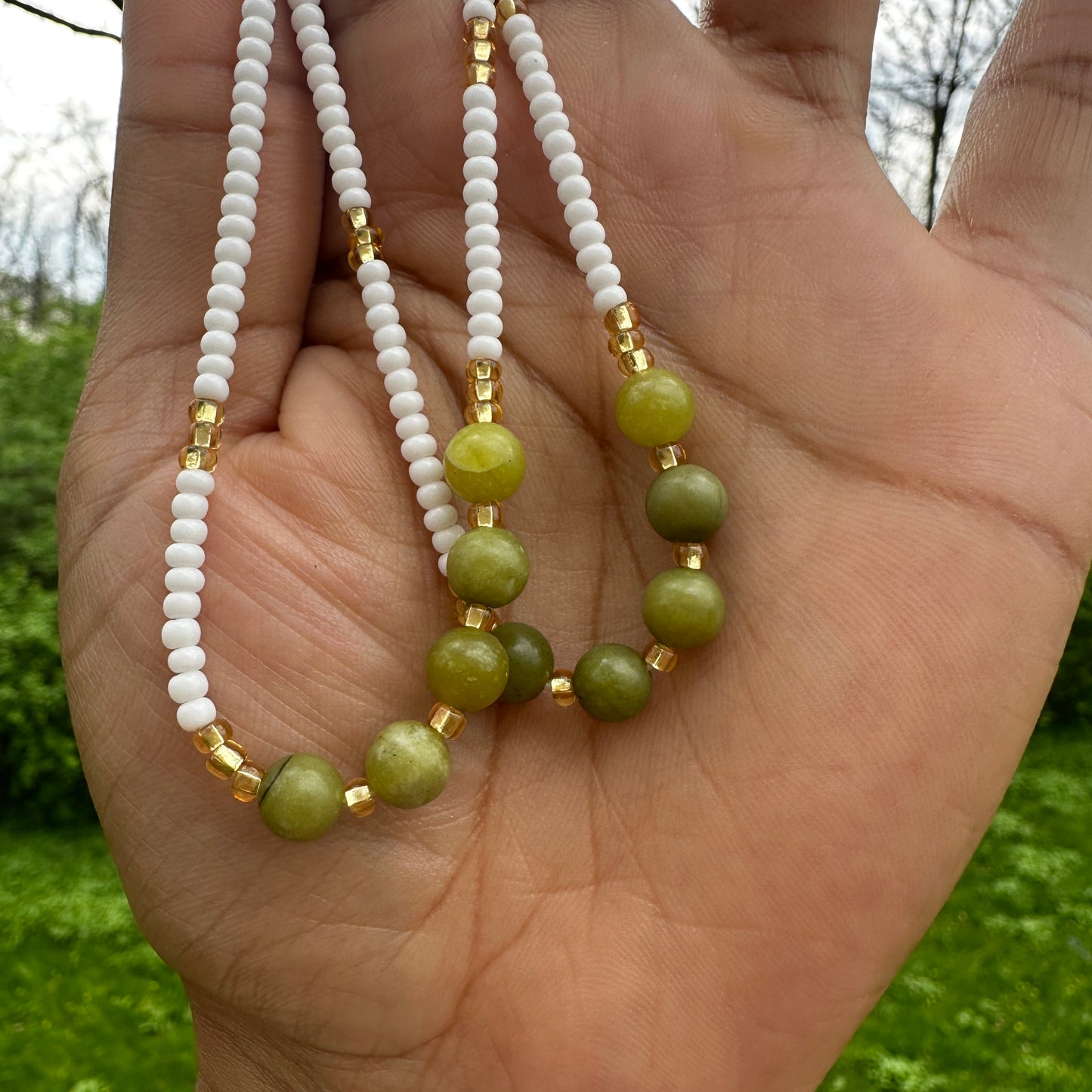 Green Jade Anklet