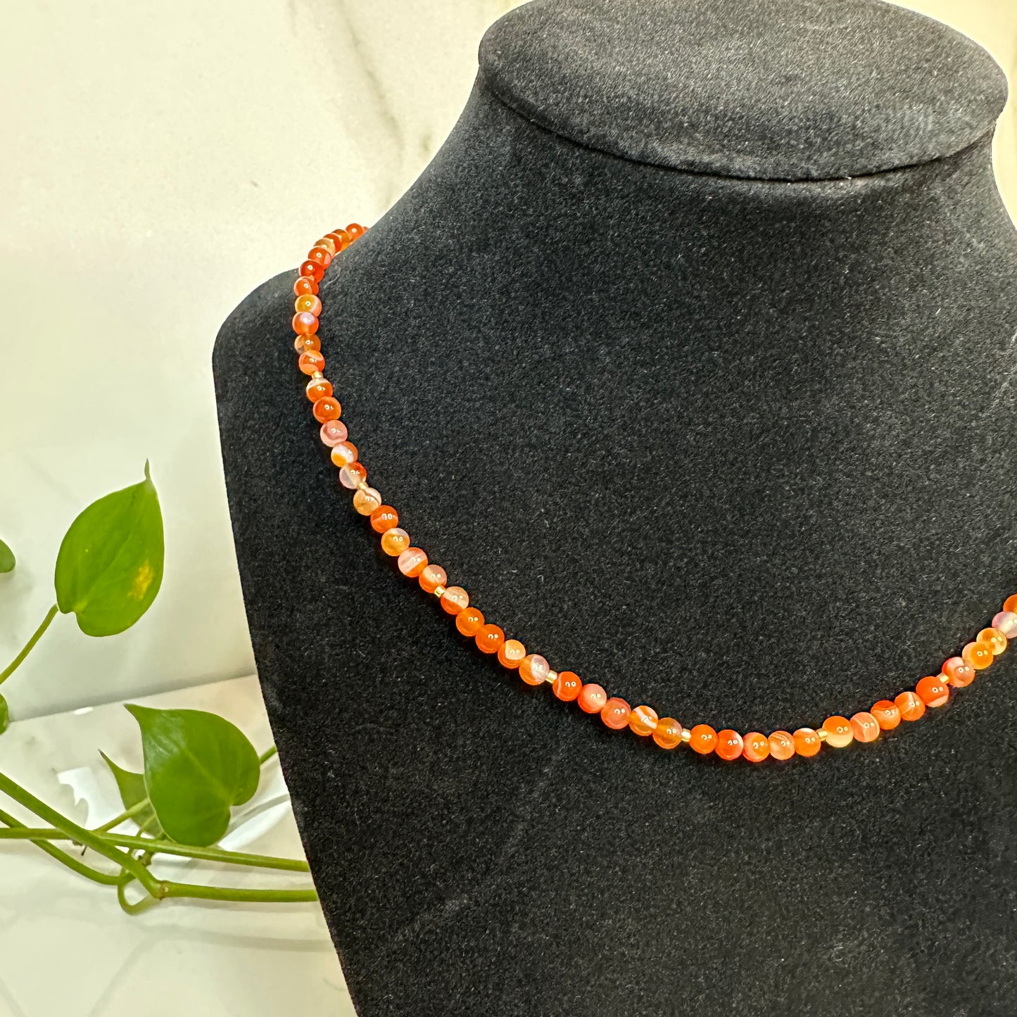 Red Lace Agate Necklace