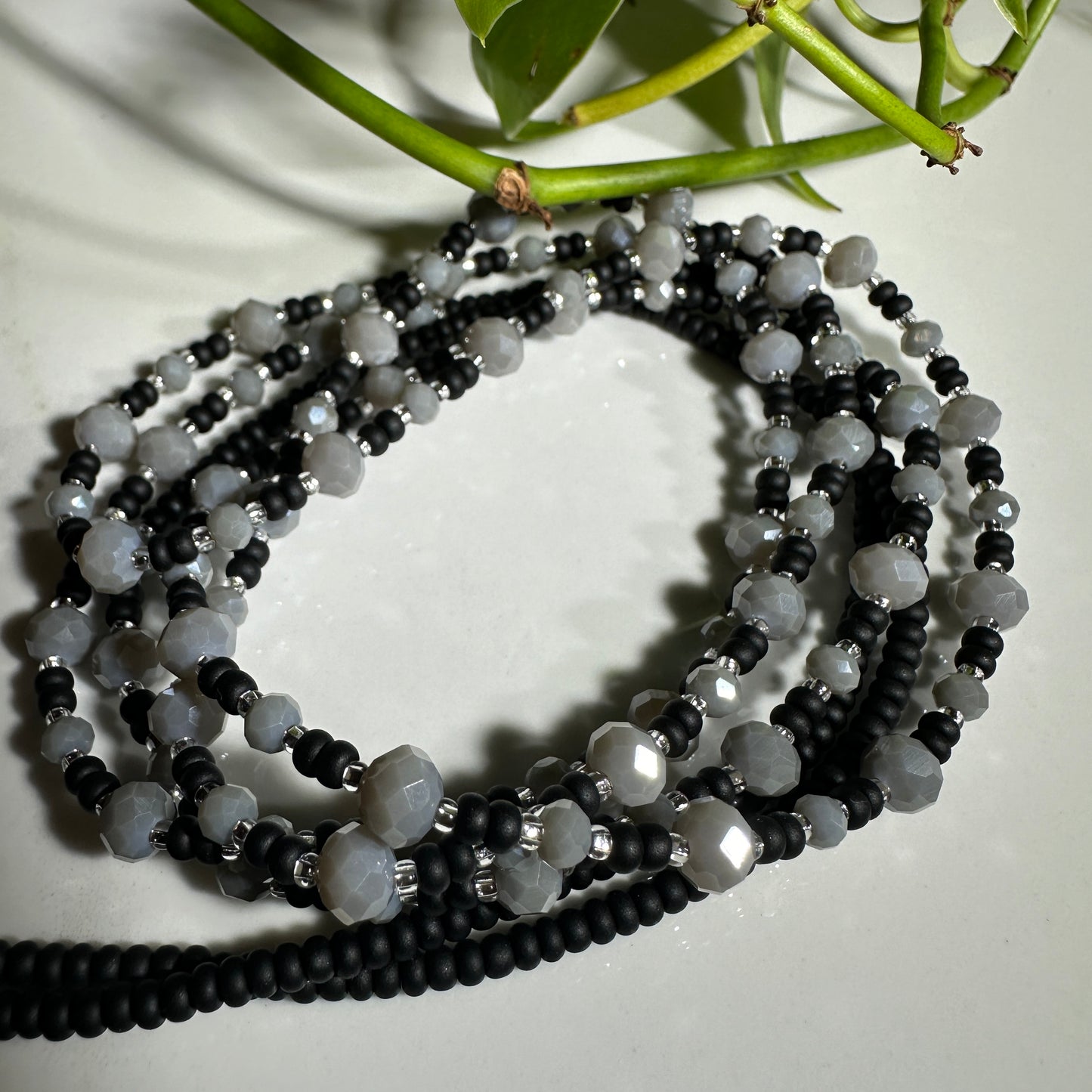 Grey/Matte Black Waistbead