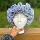 Periwinkle Fields Crochet Ruffle Hat