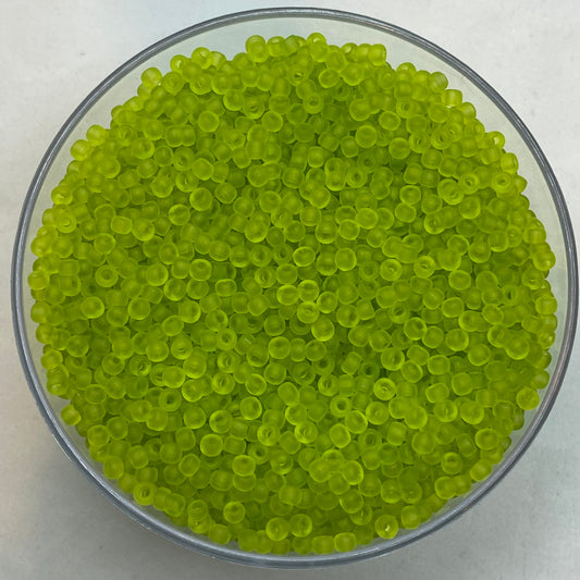 Matte Translucent Chartreuse Miyuki 8/0