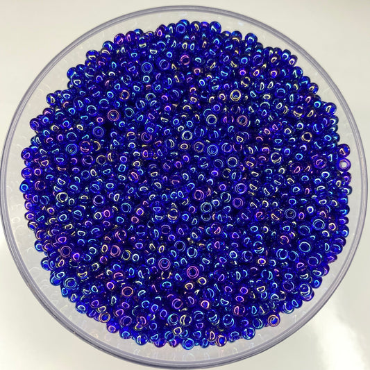 Dark Sapphire AB Preciosa 8/0